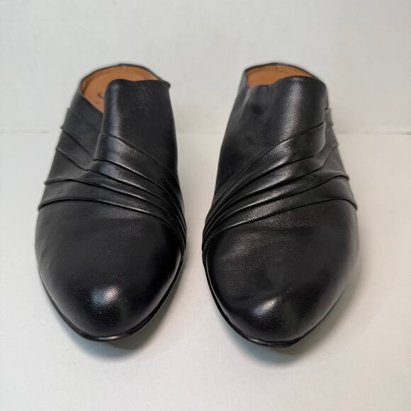 Sofft Women's Slip On Open Back Leather Pointed Toe Heeled Mules Black Size 8 - Picture 2 of 9